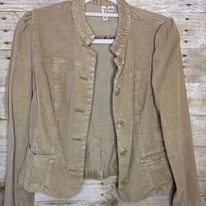 St John’s Bay Stretch Women's Tan Corduroy Jacket